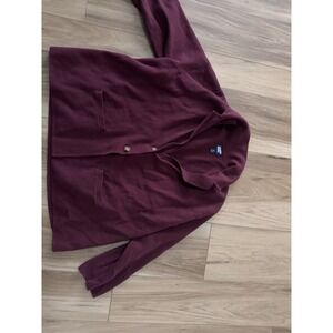 Fishermancore  Boyfriend 2XL MAROON Red Jacket Women Blazer 100% Cotton VINTAGE